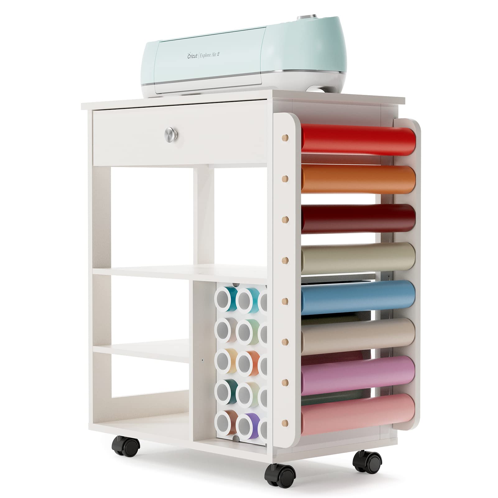 Yumkfoi Organization and Storage Cart Compatible with Cricut Machines