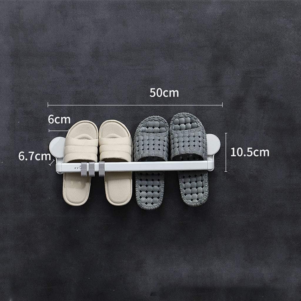シューズラック、壁掛け収納ホルダー 玄関チャンネル シューズラック 貼り付け 浴室 バックドア 棚 フック 吸盤 (ホワイト) Sa