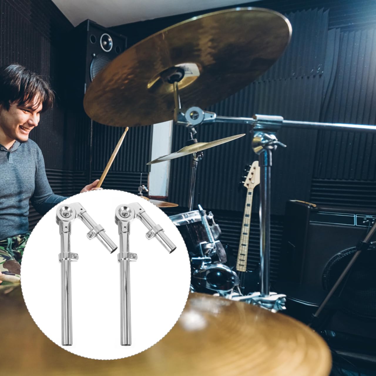 Support Métallique Pour Caisse Claire - Support De Conduite D'eau En Aluminium Légèreté Et Stabilité Pour Instruments À Percussion Longueur Ajustable