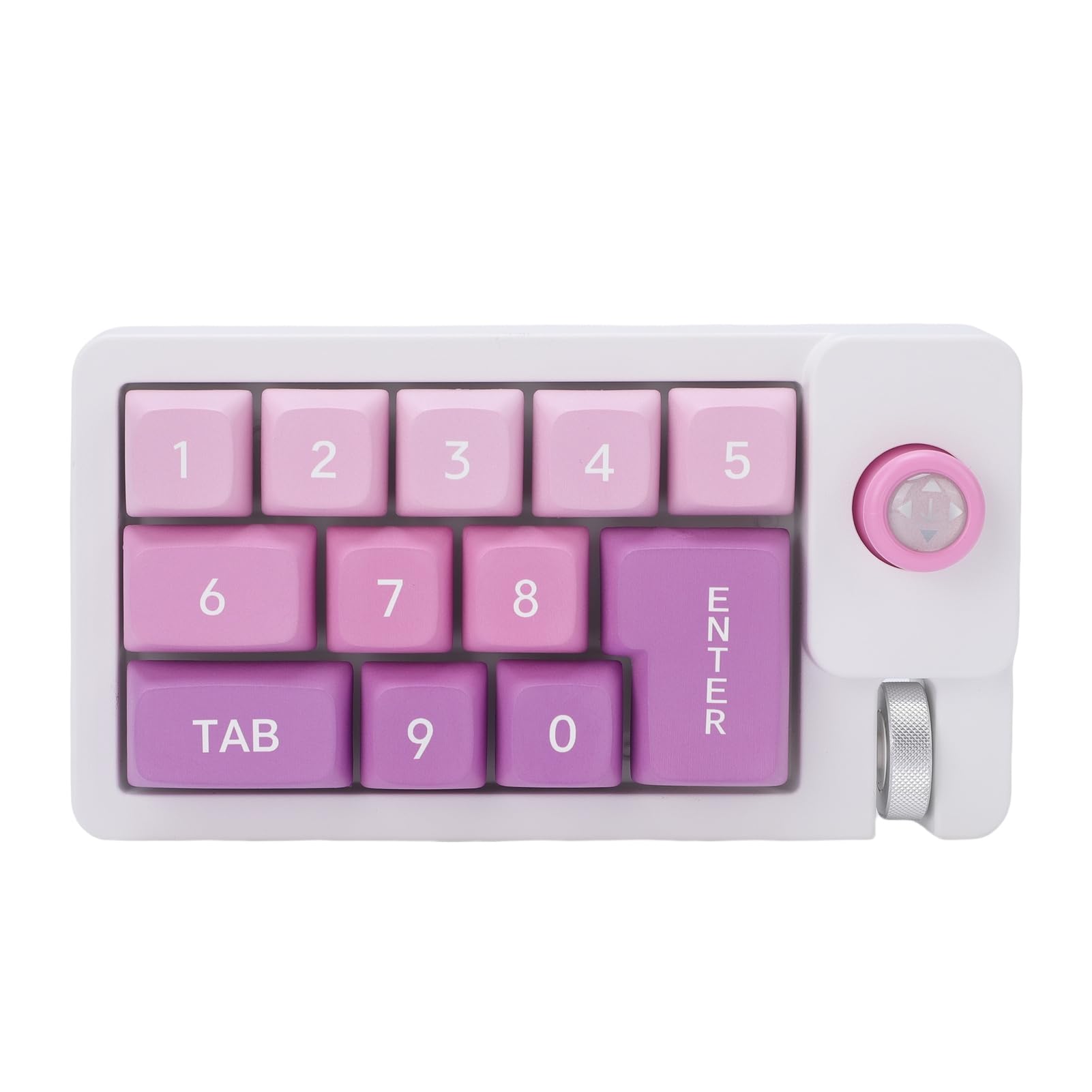 Tangxi USB C Wired Mechanical Number Pad, 12 Keys Hot Swappable Numpad with RGB LED Backlit, Metal Roller & Rocker Design, Game Macro Programmable Buttons (Green)-image-28