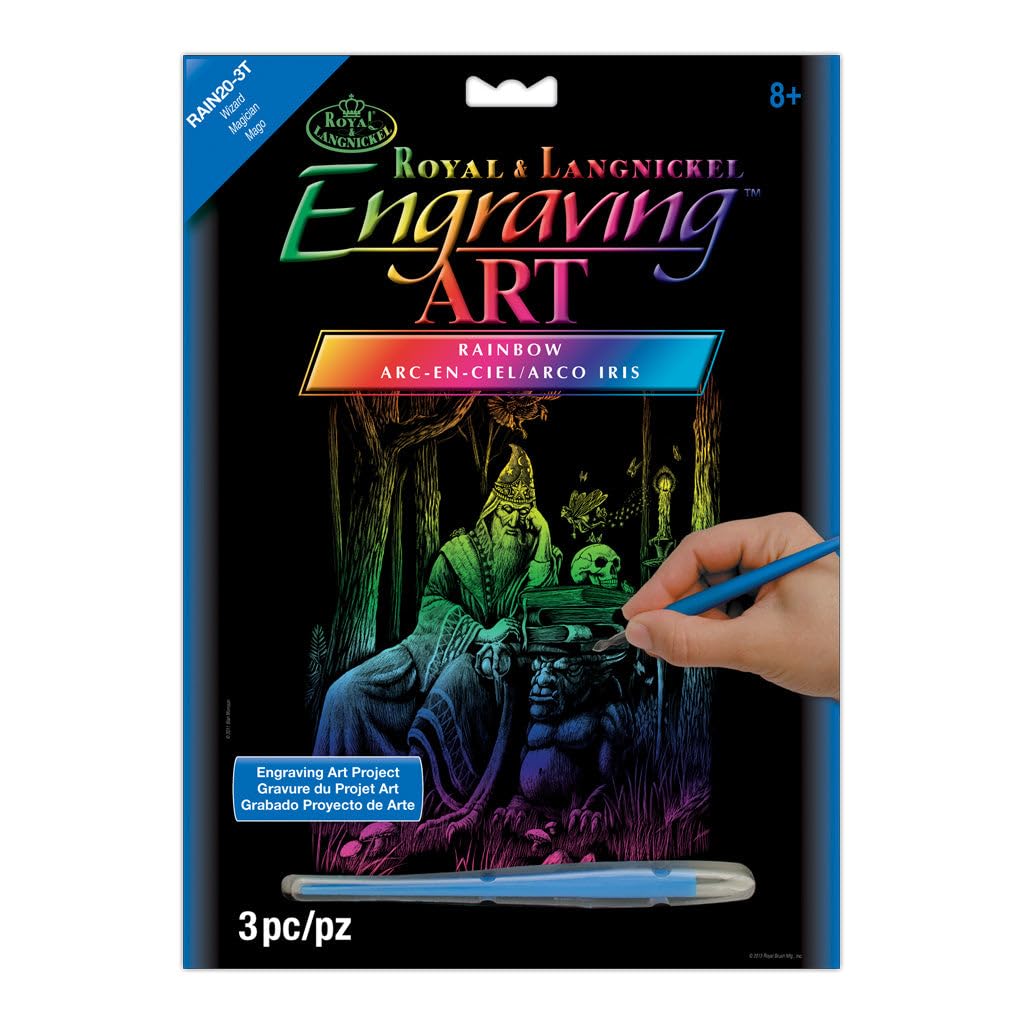 Royal Brush RAINFL-20 Rainbow Foil Engraving Art Kit, 8 by 10-Inch, Wizard