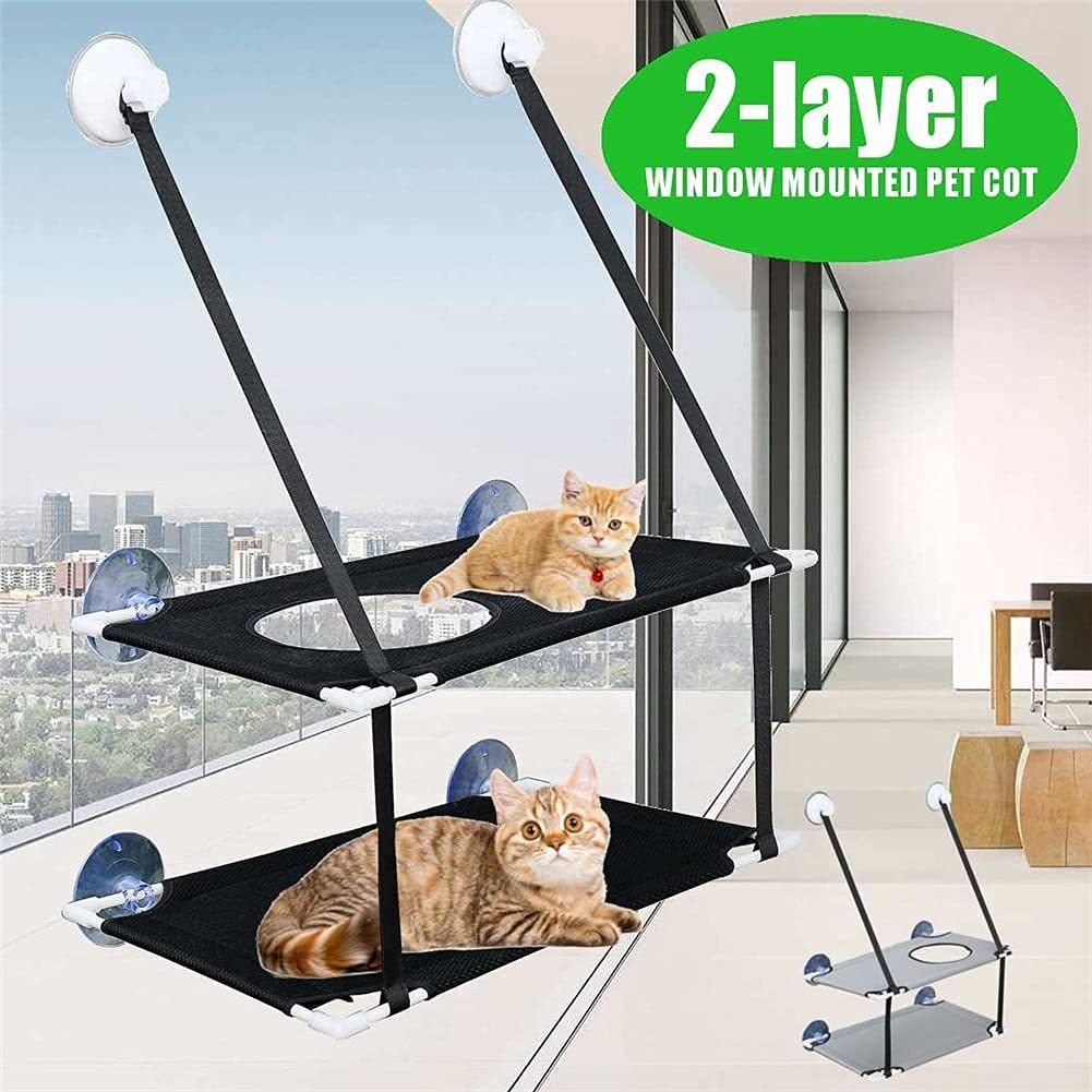 Amaca per gatti Cute Pet Hanging Beds Bearing10kg Cats Window Seat Mount Pet Cats Amaca Comodi gatti Pet Bed Shelf Seat Beds llxyzrzbhd714(Color:B)