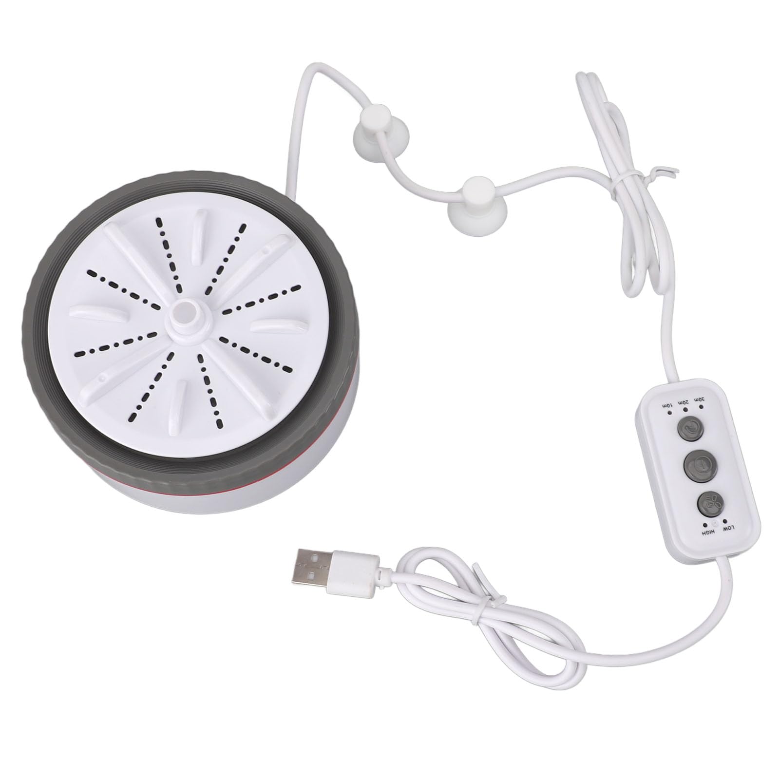 Mini-Turbo-Waschmaschine, Effiziente Tragbare Waschmaschine für Kleine Kleidung, USB-betriebene Mini- für Geschäftsreisen und Reisen (GRAY)