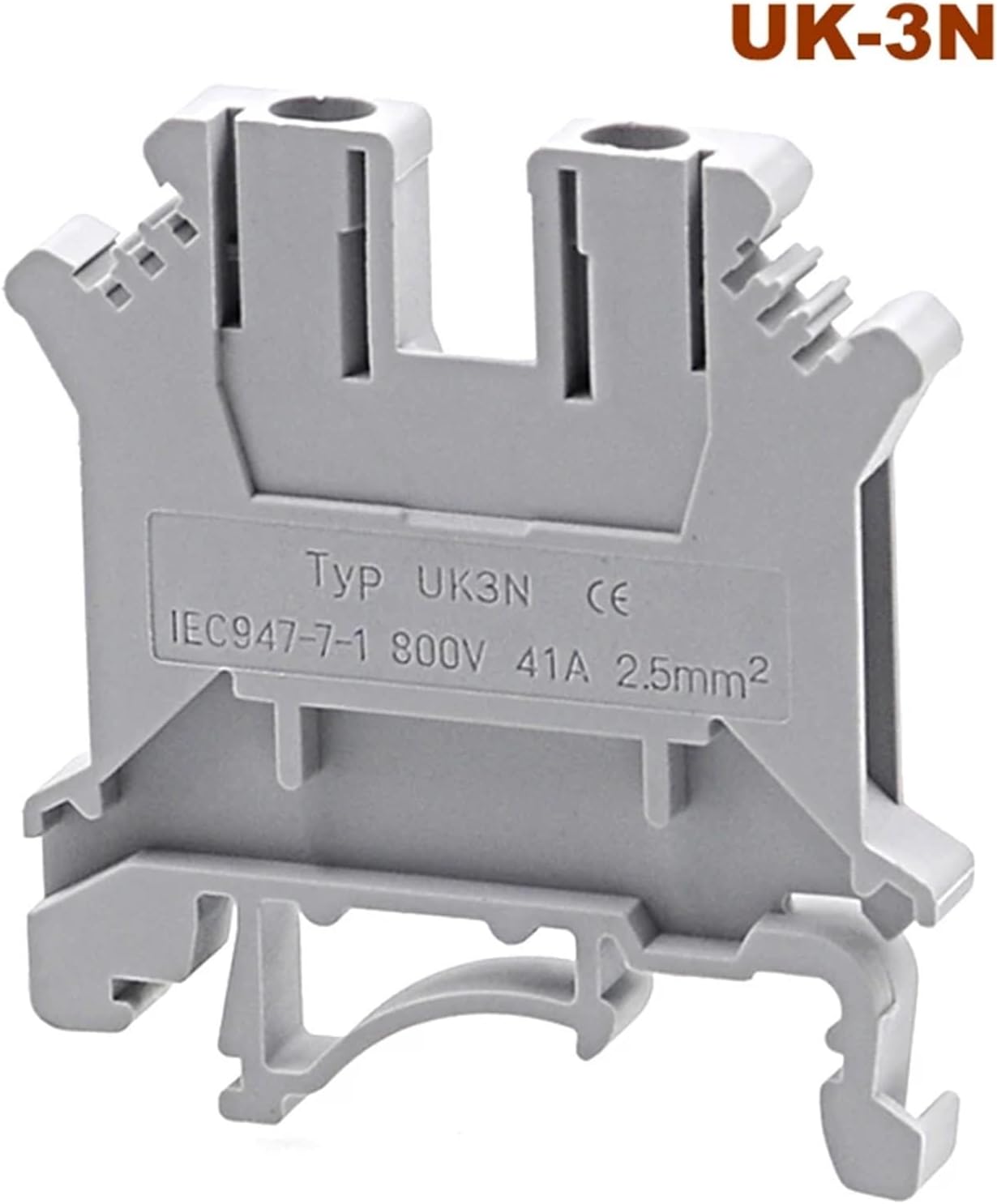 DWFSKZKV ディンレール ユニバーサルネジ式ターミナルブロック UK2.5B/3/5/6/10/16N/35 真鍮電線ケーブル