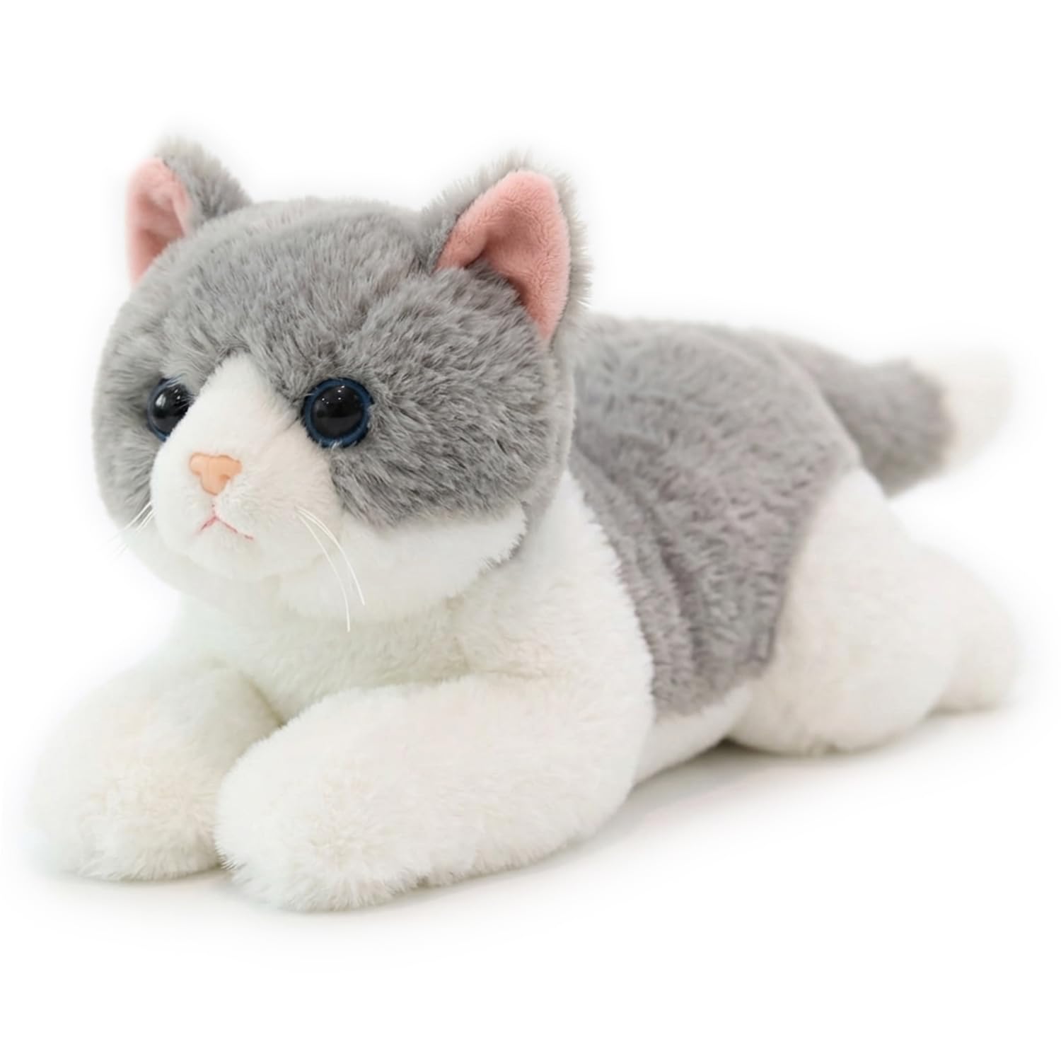 Amazon.co.jp: SINGLE MANY 猫 ぬいぐるみ リアル グレー ネコ 抱き枕