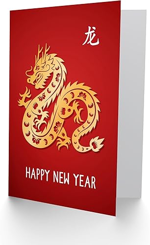 Miniatura 2 de Artery8 Tarjeta de felicitación de Año Nuevo Lunar del Dragón Año Nuevo Chino 2024