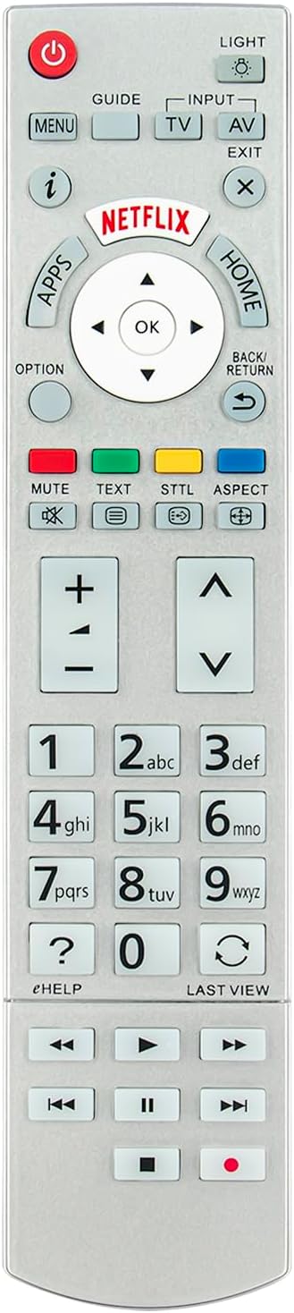 VINABTY Replacement Remote Control for PANASONIC N2QAYB001012 TX-65CX800E TX65CX800E TX-40CX800E,TX-40CX802B,TX-40CXW80 TX-50CX800E,TX-50CX802B,TX-50CXW804 TX-55 TX-CX800E, TX-55CX802B, TX-55CXW804,