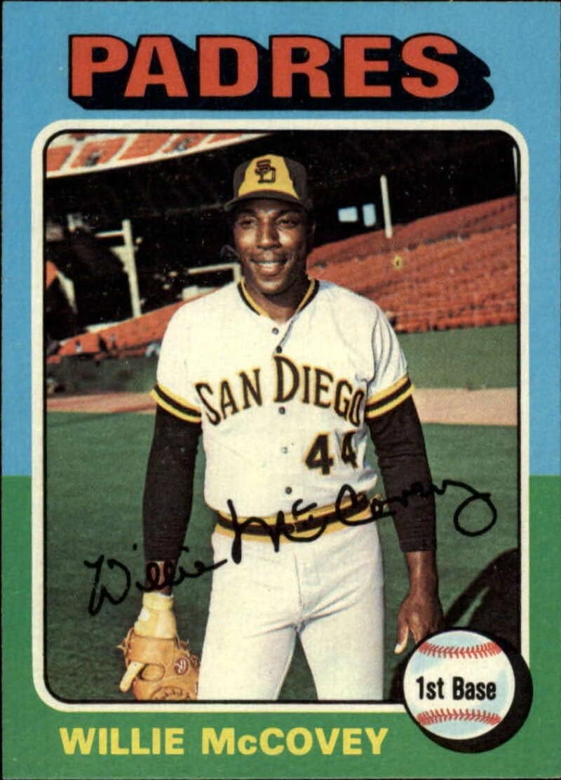 1975 Topps Baseball #450 Willie McCovey San Diego Padres Set Break 1 (See Scan for Actual MLB Trading Card you will receive)