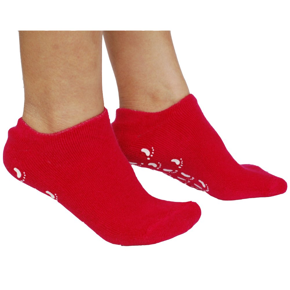 EMILYSTORES Magenta Moisturizing Gel Socks for Cracked Heel 1 Pair, Moisturizing Socks for Women Overnight, for Dry Rough Skin, Moisturize Soften