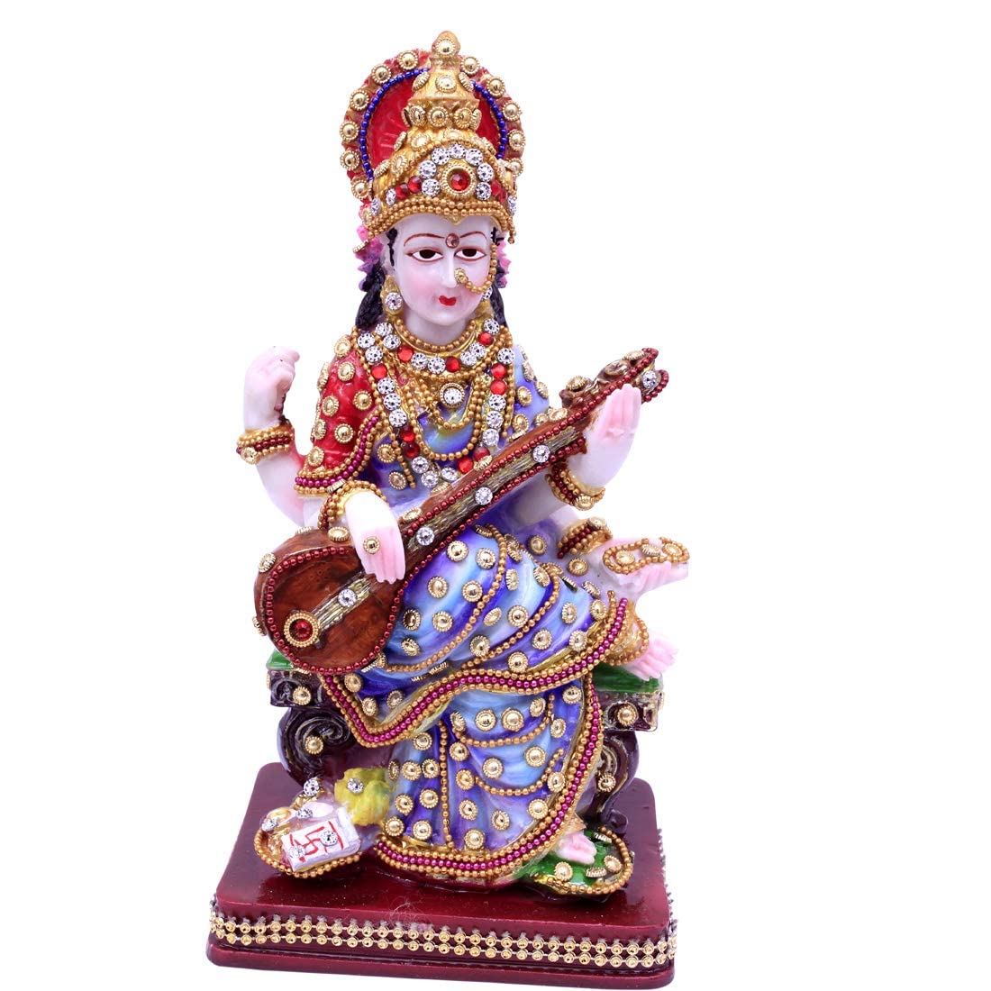 Figurine Maa Saraswati Murti autel pooja maison et décoration indienne