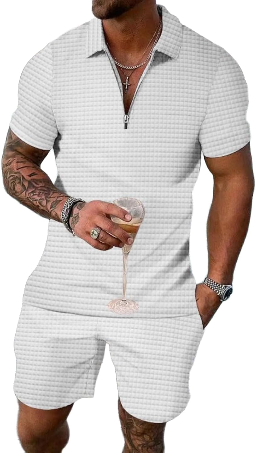 Men's Casual Shorts Knit Drawstring Loose Fit Bottoms Summer Pants