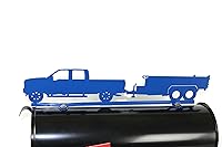 Vista 195 de Hobby, Recreation and Career Style Metal Powder Coated Mailbox Topper (Tent Camping, Matte Black)