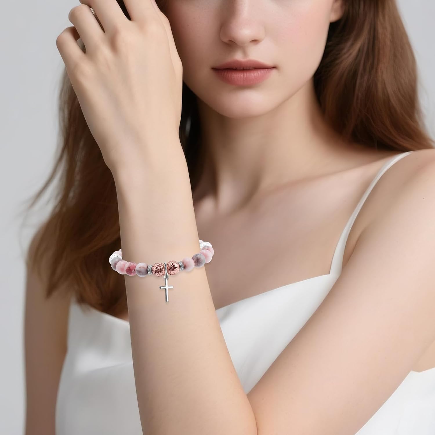 Christian Quote Bracelet Religious Bible Verse Gifts for Women Friend Christian Jewelry Faith Communion Baptism Gifts Beaded Bracelet Gift for Her Sister Daughter Birthday Christmas Easter Gift - Image 3