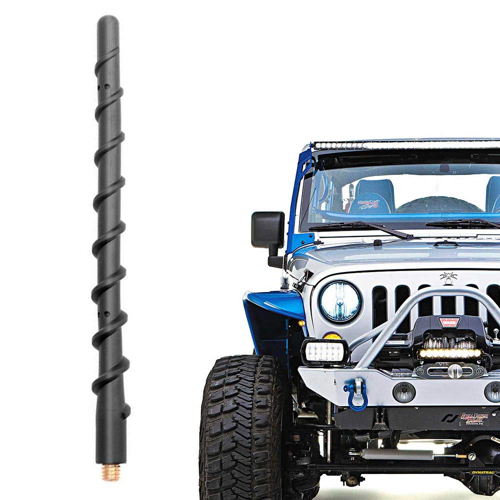 VOFONO 9 Inch Spiral Antenna for Jeep Wrangler JK JKU JL JLU Rubicon Sahara Gladiator(2007-2019)
