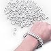 300+ Pieces 10x10mm Big Large White Cube Acrylic Alphabet Letter Beads A-Z Mixed Plastic Shape Loose Beads for Jewelry Making Bracelets Necklaces Key Chains (Black on White)