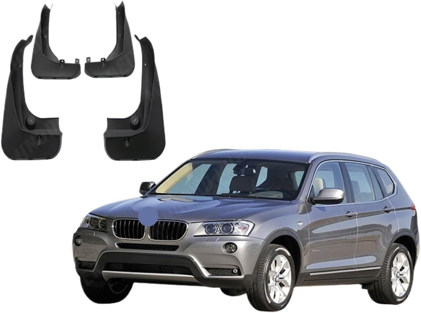 4pcs Car Fender Flares Mud Splash Guards Mud Flaps Mudguards Mudflaps Compatible with BMW X3 F25 2011-2017 Accessories 2012 13 14 2015 2016