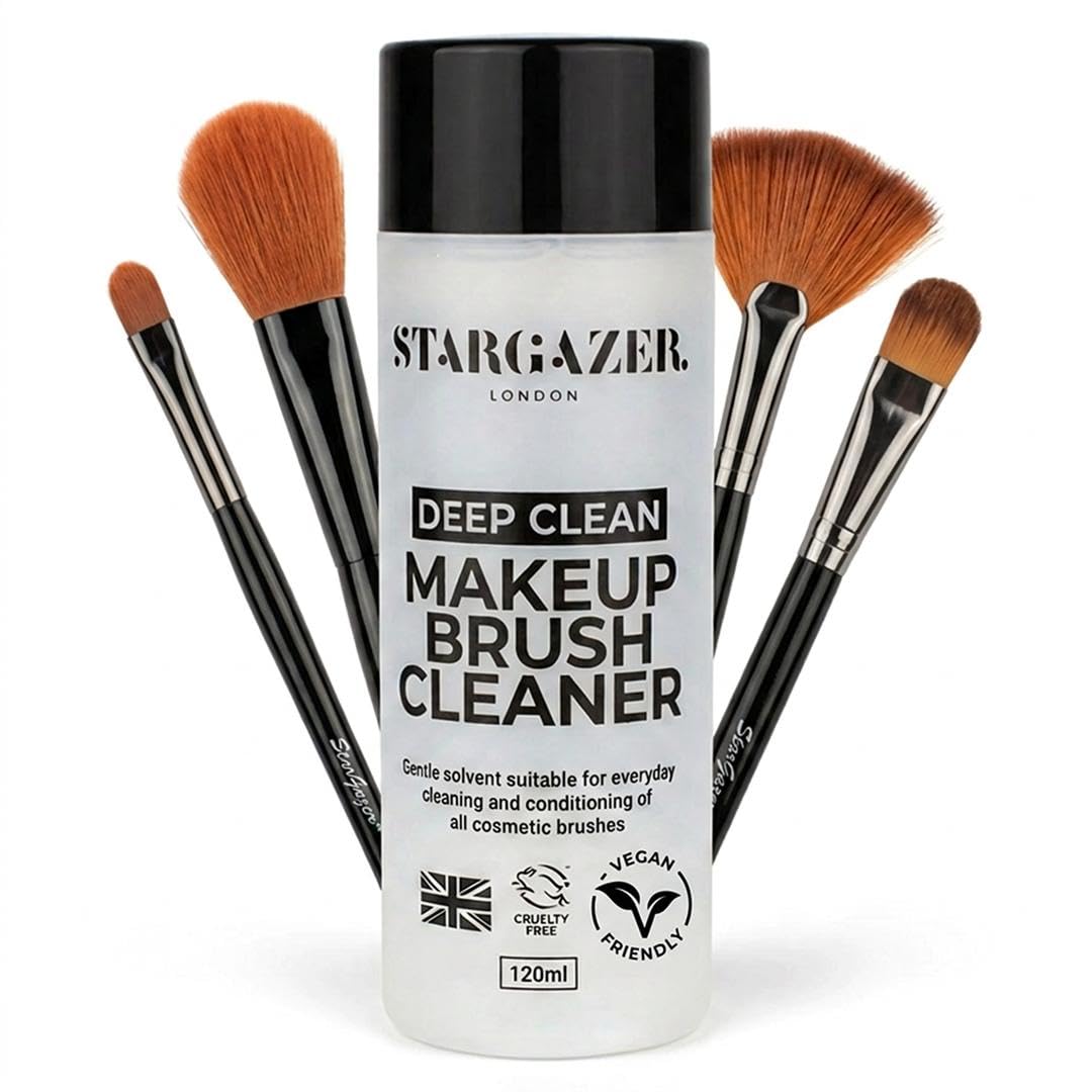 Stargazer Makeup Brush Cleaner - Deep Cleaning Solution for Makeup Brushes - Removes Foundation & Eyeshadow Residue - Easy Brush Care - Cruelty-Free