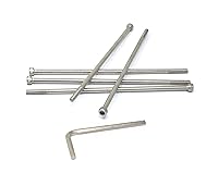 Vista 97 de iexcell 25 piezas M4 x 60/65/70/75/3.150 in paso de rosca 0.028 in acero inoxidable 304 cabeza hexagonal Tornillos Tornillos surtido Kit