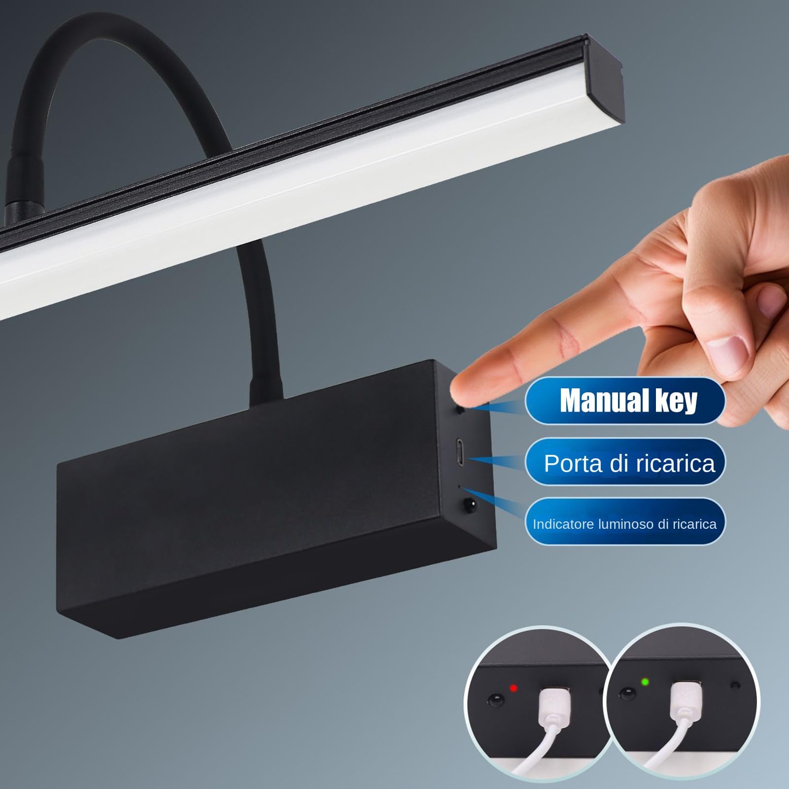 Luces LED Para Cuadros En Pared Lámpara Aplique Con Temporizador 3 Modos