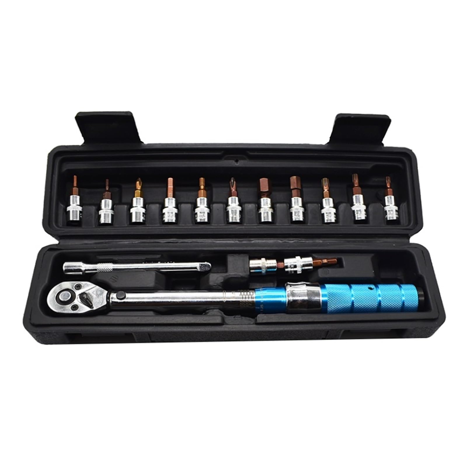 Zestaw Kluczy Dynamometrycznych 1/4 "2-24Nm Rowerowy Klucz Dynamometryczny Klucz Imbusowy Zestaw Kluczy Nasadowych Narzędzie Rowerowe Zestaw Do Naprawy Rowerów 15 Szt. Przyjazny W UżYciu
