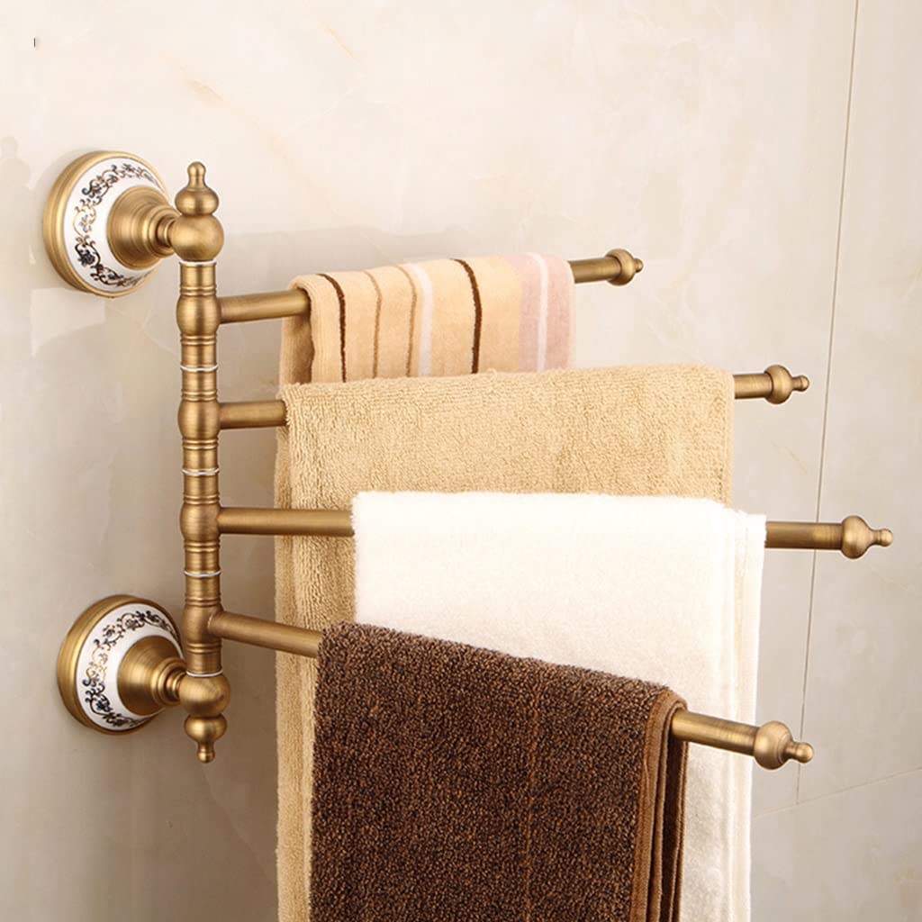 GLETSF European Style Antique Towel Rack, Bathroom Bathroom Blue And White Porcelain Bath Towel Rack, Bathroom Hardware Pendant
