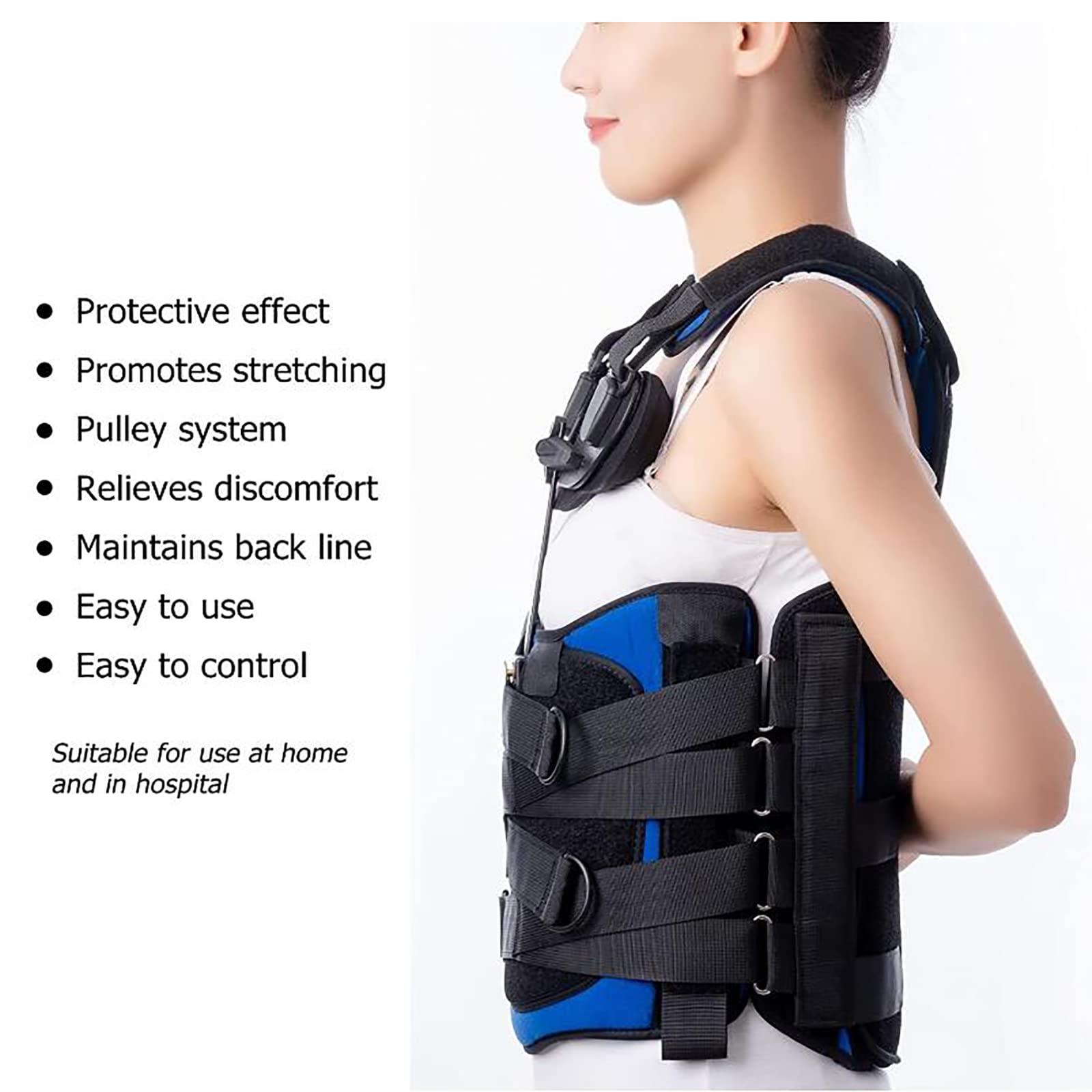 Soporte para la Periostitis Tibial, Soporte de fijación del pie, Protector Ajustable para fracturas y esguinces de Tobillo, Tejido Suave, cómodo y Transpirable, fácil de Usar, pa