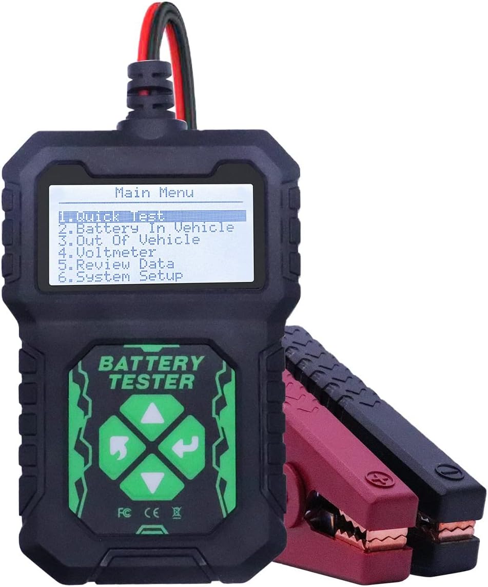 CARTMAN 12V Car Battery Tester, 100-2000 CCA Load Tester Automotive Alternator Tester Digital Auto Battery Analyzer Charging Cranking System Tester for Car Truck Marine Motorcycle SUV Boat