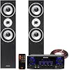 Skytec SHFT60 HiFi Tower Speakers and Stereo Amplifier Bluetooth MP3 Home Music System