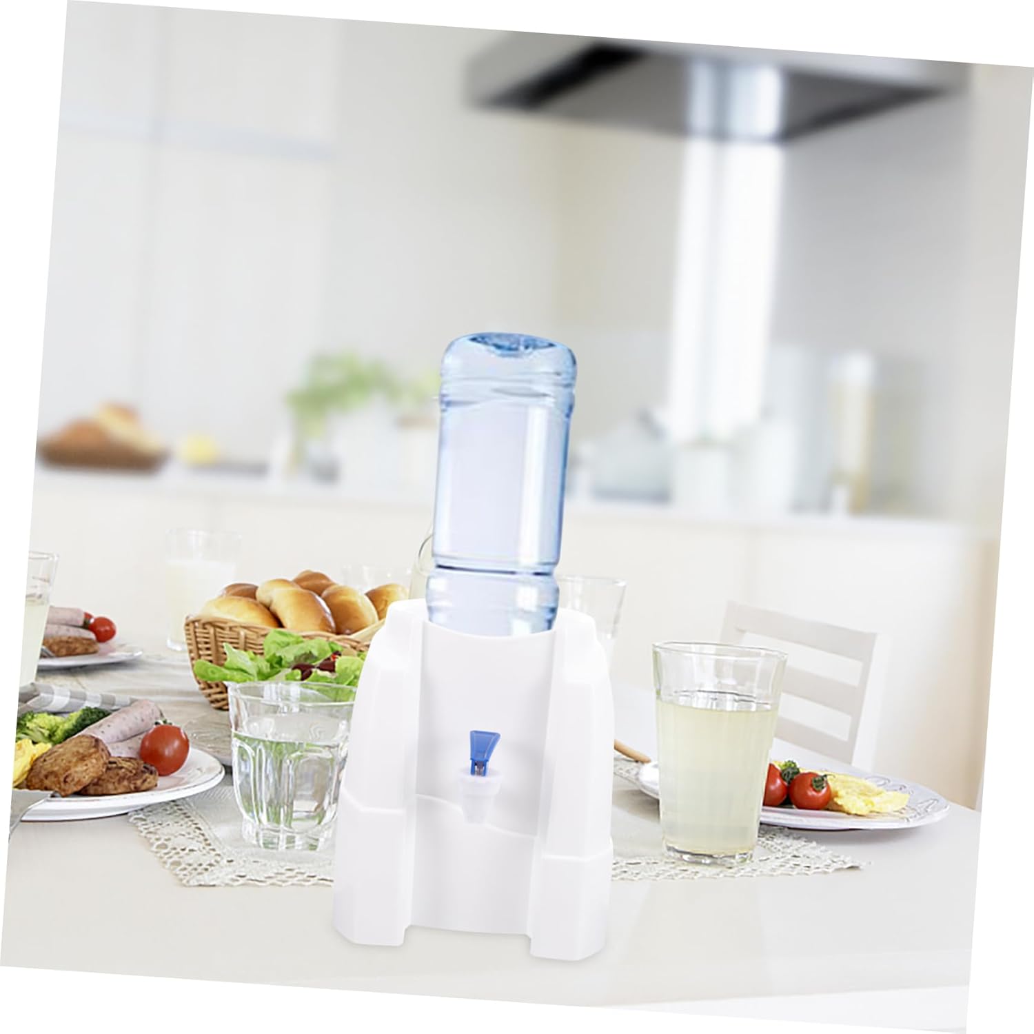 TEHAUX Mini Water Dispenser Bottle Holder Portable Water Cooler Faucet Desk for Office Space-Saving Design
