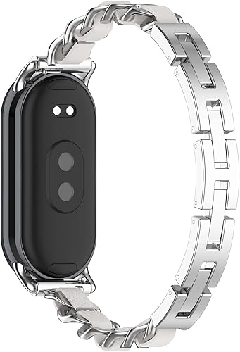Miniatura 4 de Bandas compatibles con correas Xiaomi Mi Band 8, correa ajustable de acero inoxidable, accesorios de pulsera para mujer, repuesto para Mi Band 8