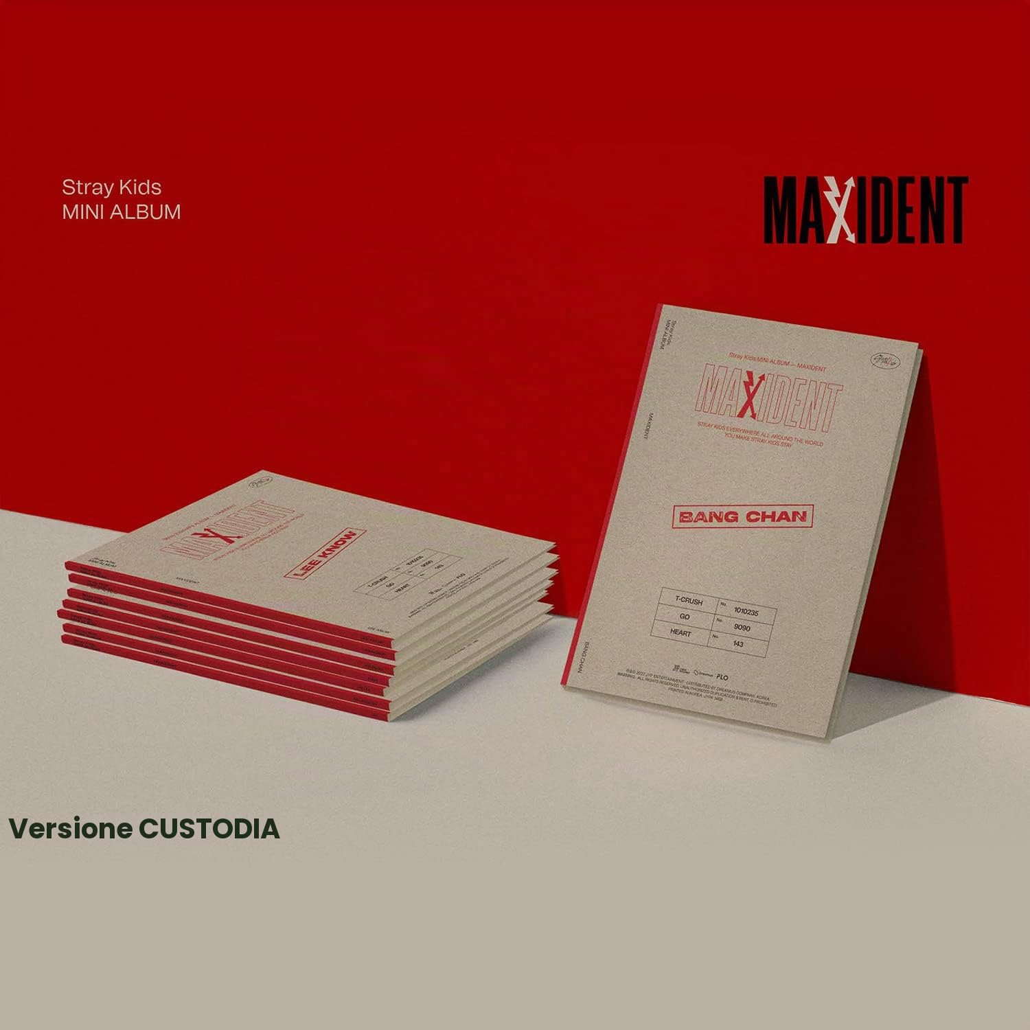 STRAY KIDS - Mini Album [MAXIDENT] (CASE Ver. / I.N Ver.) Paper Case + Photobook + CD-R + Lyrics Paper + Photocard + Unit Mini Folded Poster + 2 Pin Button Badges