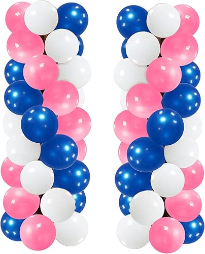 100 globos gruesos de 12 pulgadas, 11.29 oz para cumpleaños, boda, baby shower, graduación, aniversario, fiesta, decoración, blanco, rosa, azul