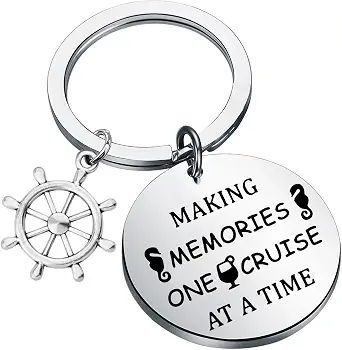 FOTAP Girls Trip Gift Keychain: Memories Await - Nautical Cruise Design