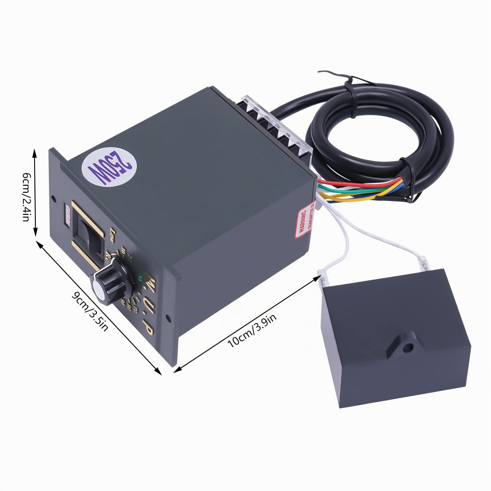 Motor de engranajes con regulador de velocidad, 250 W 220 V, motor eléctrico reversible asíncrono con soporte, motor de engranaje ajustable 5 K, alto par de torsión AC, diámetro del eje 15 mm