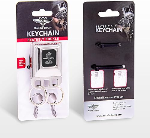 Miniatura 10 de Llavero Dodge, llavero con hebilla para cinturón de seguridad, texto en negrita CHARGER, Cromado