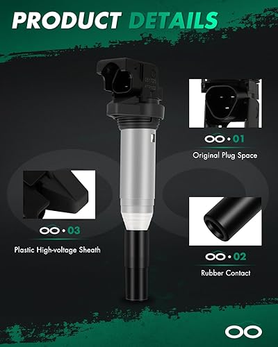 Vista 2320 de SCITOO 1 bobinas de encendido con 4 bujías de iridio para Chevrolet 2011-2015 Cruze 1.4L 2016 Cruze Limited 1.4L 2012-2020 Sonic 1.4L 2013-2021 Trax