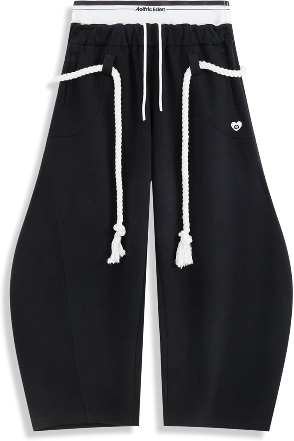 Aelfric Eden Super Baggy Barrel Sweatpants Womens Double Waist Wide Leg Sweatpants Casual Pants Trousers - Image 3