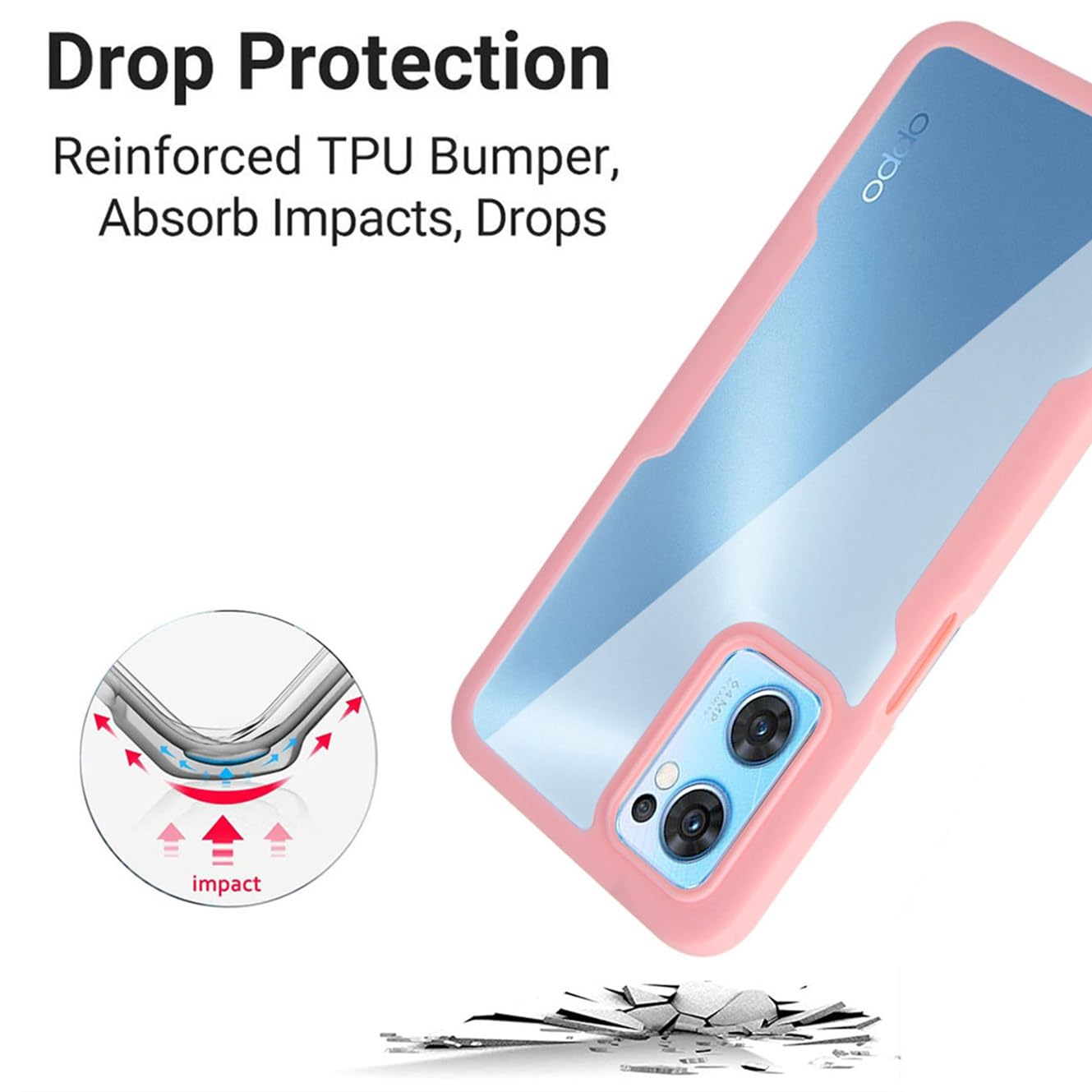 GOGME Cover per OPPO Find X5 Lite 5G - Con Proteggi Schermo, Custodia Antiurto, Anticaduta, Resistente ai Graffi, Bumper Protettivo Elegante, Nero