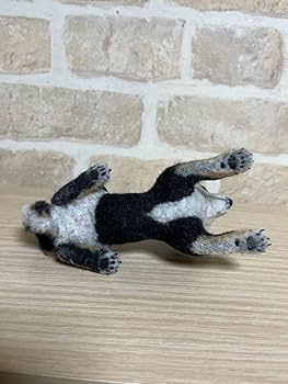 羊毛フェルト 黒柴犬 フレーム付き 羊毛フェルト 黒柴さん 羊毛フェルト 羊毛わんこ 福や工房 通販