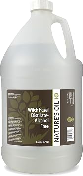 Natures Oil Distillate-Alcohol Free Witch Hazel, Fragrance Free 1 Gallon