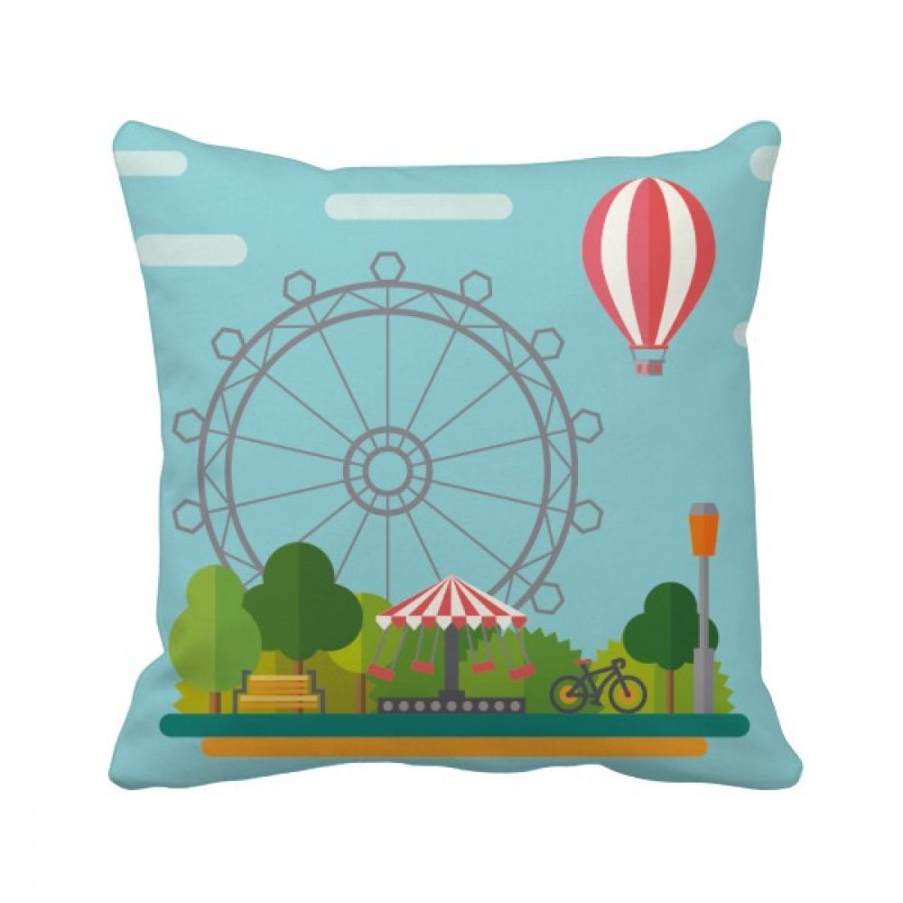 Oreiller de Insert Cover Château Grande Roue 40x40cm pour résoudre le manque de couleur du salon