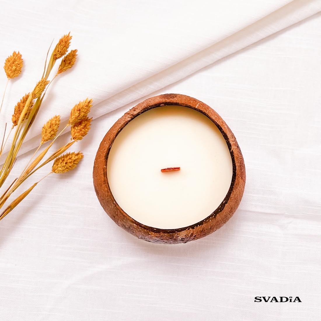 Candele Profumate al Cocco | Cera di Soia Naturale in Guscio di Cocco con Oli Essenziali | Ecosostenibile e Artigianale | Decorazione per la Casa e Design d'Interni