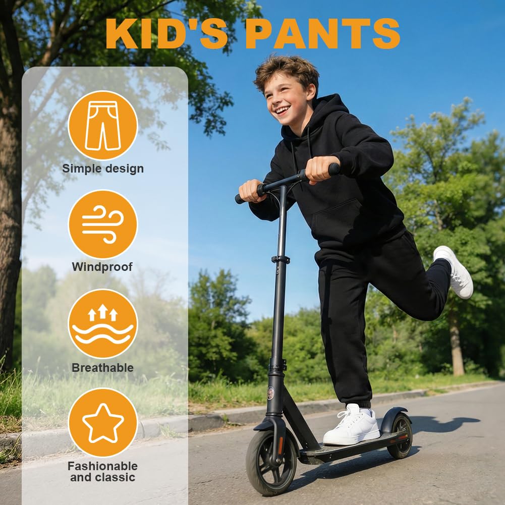Pantalones para Niño, Pantalones Deportivos Casuales Niño, Pantalones de Pierna Recta de Cintura Elástica, Dos Bolsillos