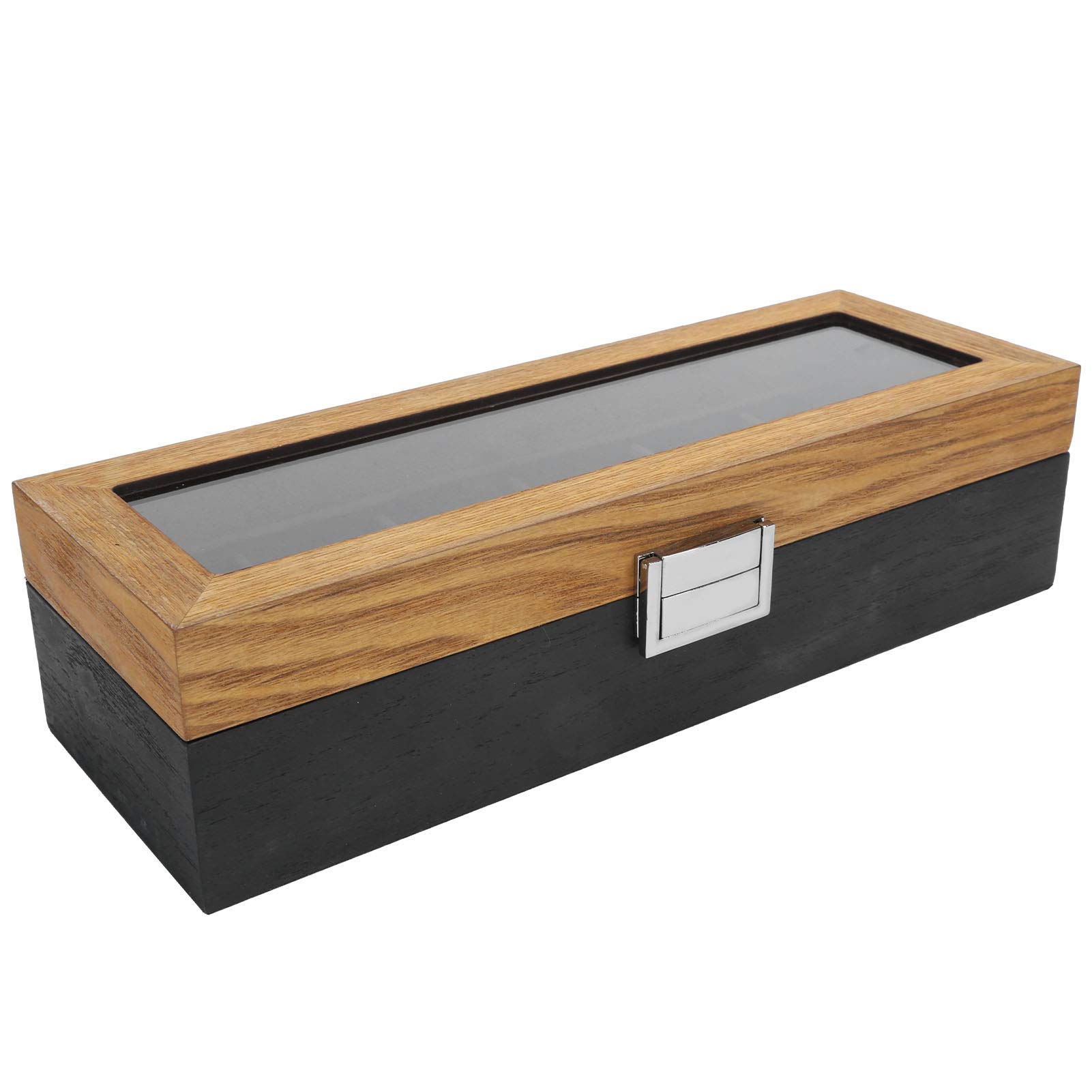 Fdit Caja de Reloj Caja de Almacenamiento de Reloj de Madera Maciza Caja organizadora de Reloj Caja con 6 Ranuras Caja Decorativa para visualización de Reloj Organización de Almacenamiento
