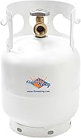 Flame King YSN5LB 5LB Propane Tank Cylinder with OPD Valve - DOT Certified for Camping, Grills, Fire Pits, Overlanding, White