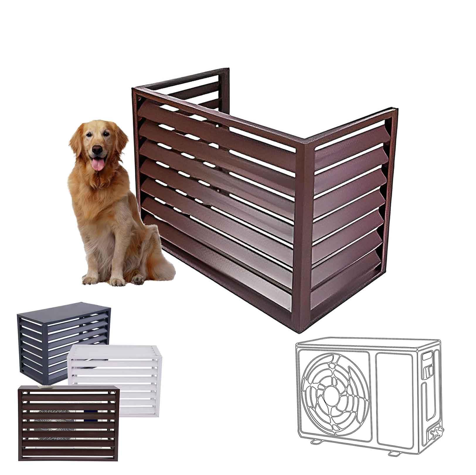 Pxkmouy 1.5P air conditioning unit air source heat pump cover 39x20x27 in 3 panel air conditioner fence fence cover Decorative Fences Shelf Plant Stand Anti-corrosion/Shelf Plant Storage