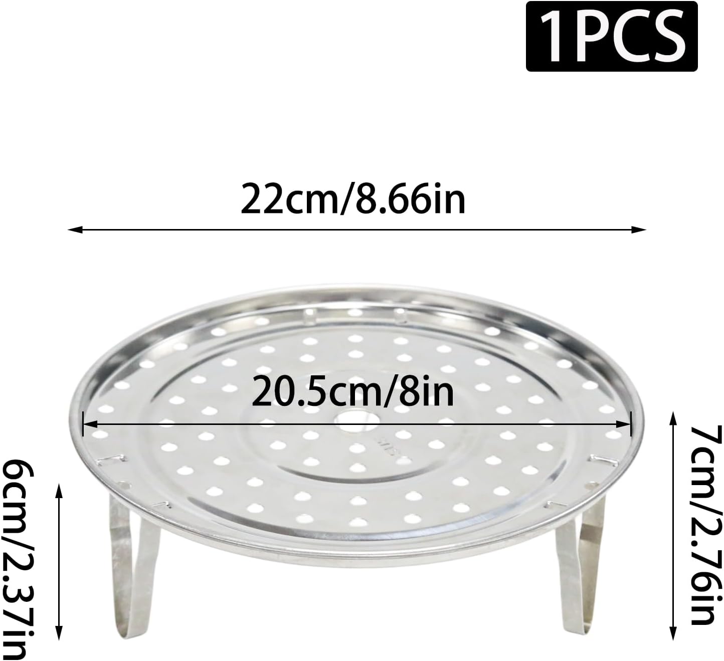 Unleashing Flavor: Review of the 8.66" Stainless Steel Steaming Rack for Perfect Meals!