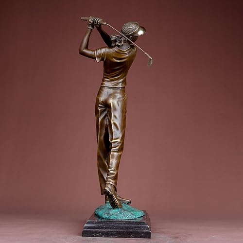Miniatura 4 de Escultura de golfista Estatua de bronce Estatua de golf Escultura Golfista Decoración Artes Regalos Centro de mesa Estatua del hogar