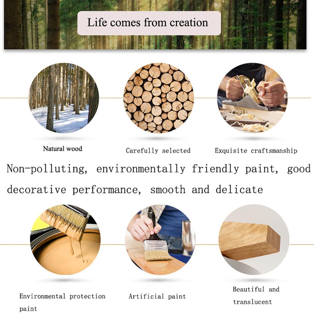 Liudefa 8-Light Modern Wood Recessed LED Ceiling Light showcasing its design and light output.