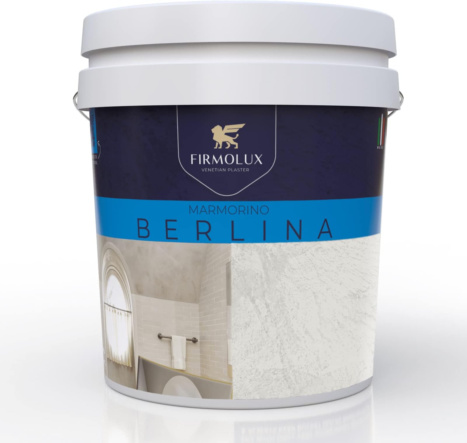 Marmorino Berlina Authentic Venetian Plaster | Smooth Plaster | Made in Italy from Lime & Marbles | Light Colors (7) | Color: SW7647 Crushed Ice